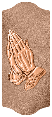 DARAY-C-516-CP-SH-BZ Copper Praying Hands Shimmer Bronze